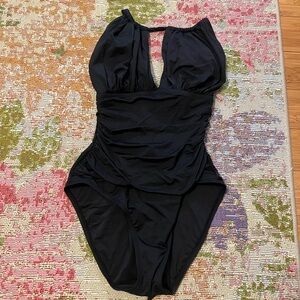 Elegant Black One-Piece Swimsuit